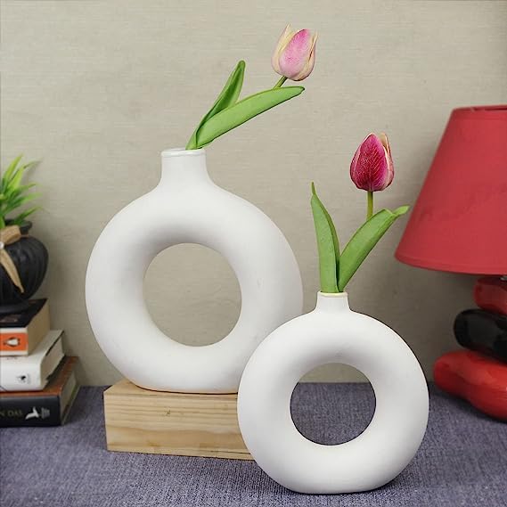 Revixaa™ PureElegance – Imitation Ceramic White Vase