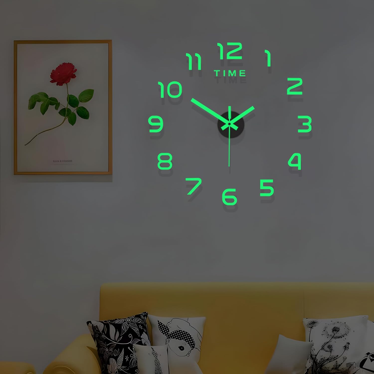 Revixaa™ GlowTime – 3D Luminous Digital Wall Clock