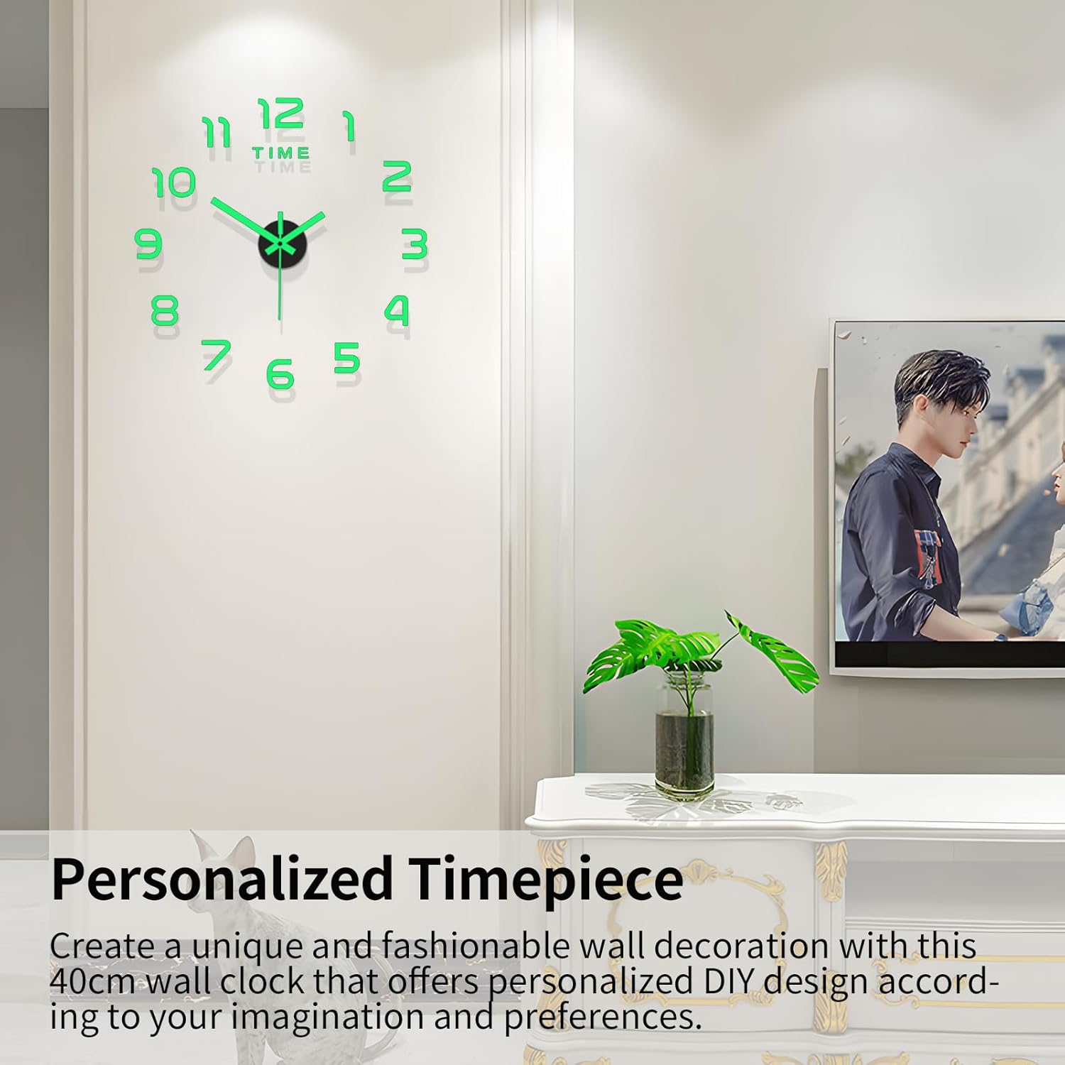 Revixaa™ GlowTime – 3D Luminous Digital Wall Clock